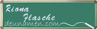 Riona Flasche Visitenkarte